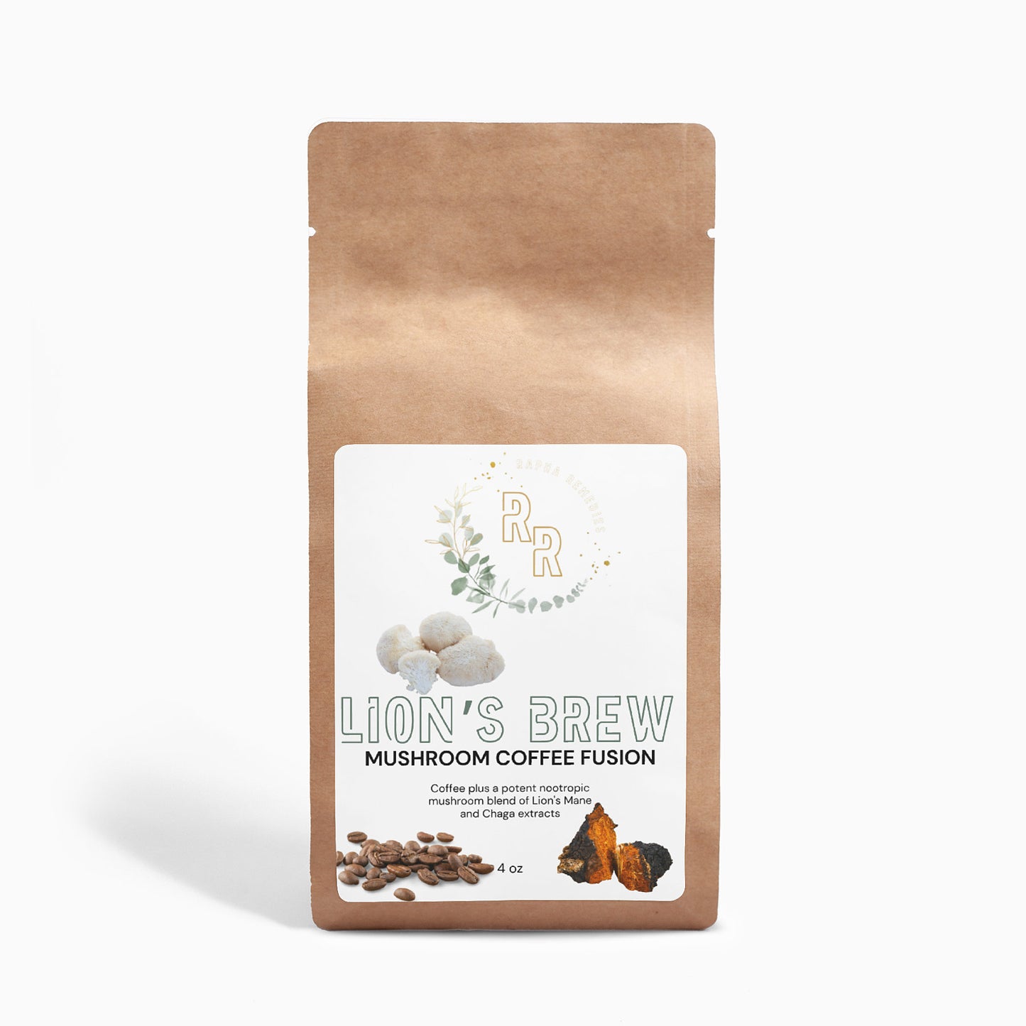 Mushroom Coffee Fusion - Lion’s Mane & Chaga 4oz